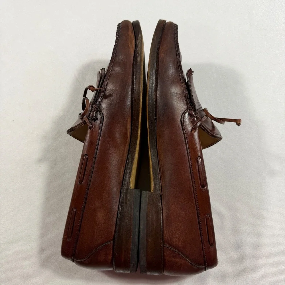Allen Edmonds Alton‎ Mens Brown Leather Kiltie Tassel Loafers Size 10.5 EEE